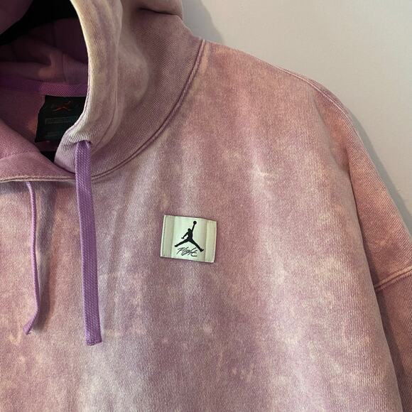 Jordan Women size Medium Purple Hoodie Flight Cotton Streetwear Oversized Baggy - Picture 3 of 8